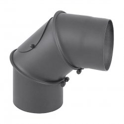 Darco - system of connections to fireplaces and solid fuel boilers SPK - black adjustable elbow 90 °