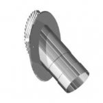 Darco - elementy żaroodporne do podłączenia kominka - wkładka kątowa 45° z rurą teleskopową, rozetą  i sznurem do kominów ceramicznych